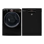 غسالة HOOVER غسالة أوتوماتيكية بالكامل 13.5 كجم، مجفف 8 كجم باللون الأسود WDWOT4358AHFBEGY