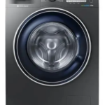 Samsung Front Loading Automatic Washing Machine, 9 KG, Inverter Motor, Silver - WW90J5455FX1AS