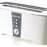 بلاك آند ديكر 4 شرائح محمصة توستر طويلة بلمسة باردة، أبيض - Et124-B5، مادة معدنية