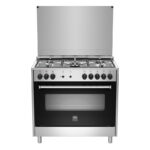 طباخ قائم بذاته من لا جيرمانيا 90 × 60 سم 5 شعلات غاز بلون أسود AMS95C31DX/1 غير قابل للصدأ