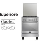 طباخ قائم بذاته من لا جيرمانيا 60 × 60 سم 4 شعلات غاز بلون الفولاذ المقاوم للصدأ 6C80GLA1X4AWW