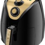 قلاية بلاك+ديكر AF250G-B5 الهوائية بتقنية الاحتباس الهوائي السريع، 2.5 لتر، 800 جرام - أسود وذهبي