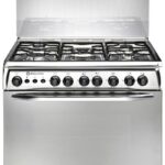 White Point Freestanding Gas Cooker, 5 Burners, Stainless Steel, 80 cm - WPGC 8060 XA